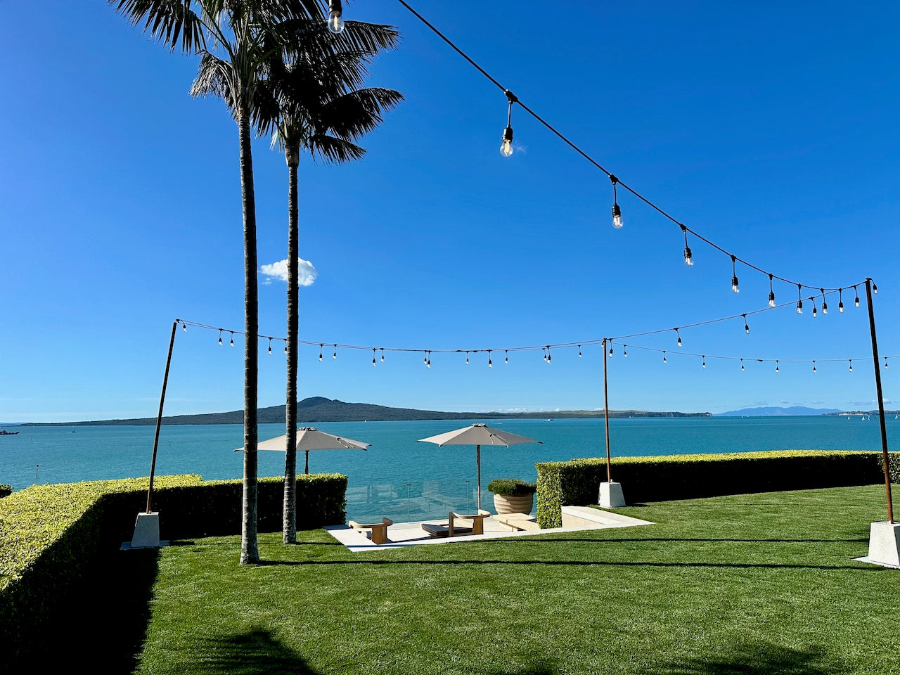 Wooden Festoon Lighting Pole Hire