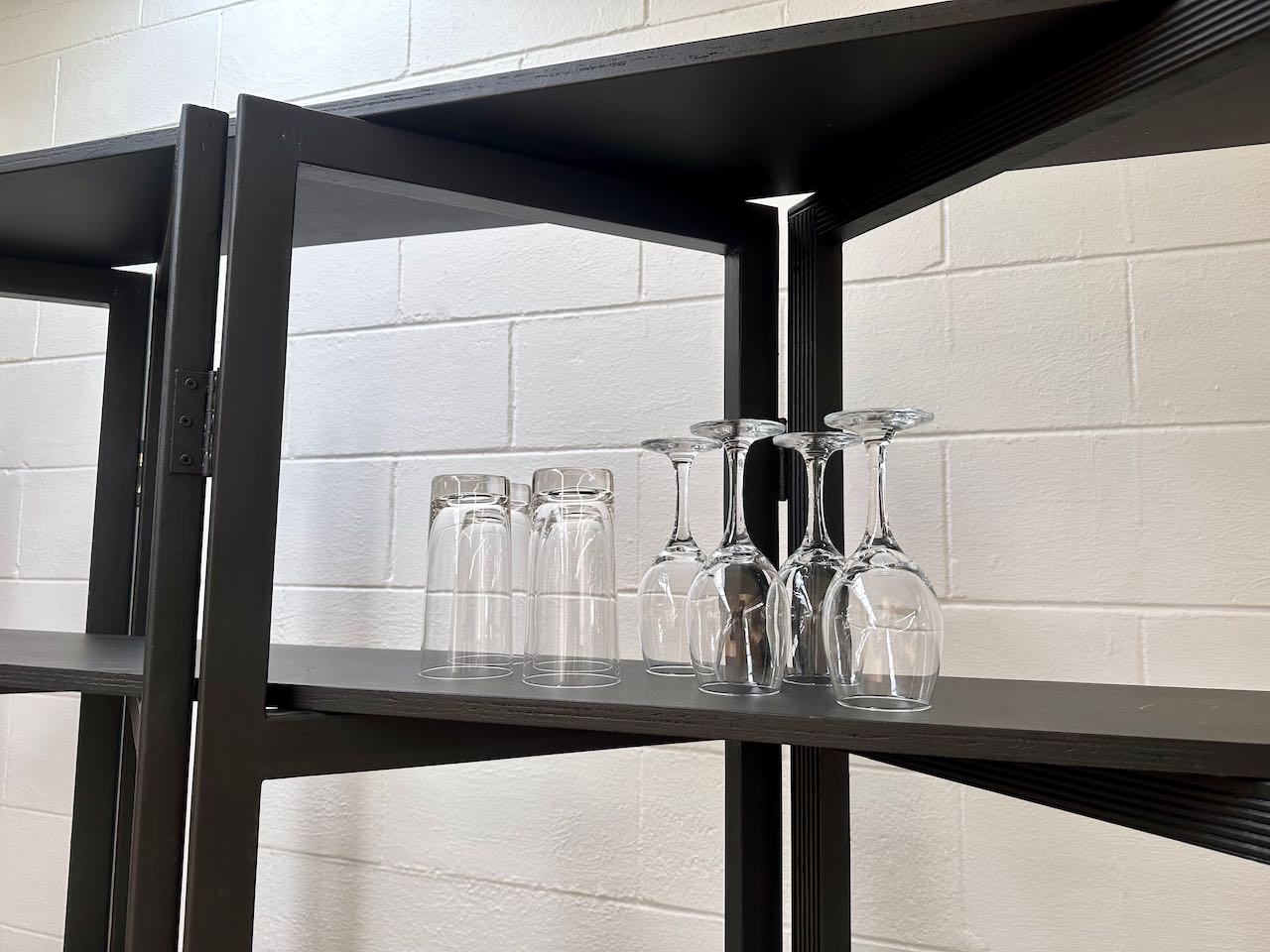 Folding Black Bar Shelving