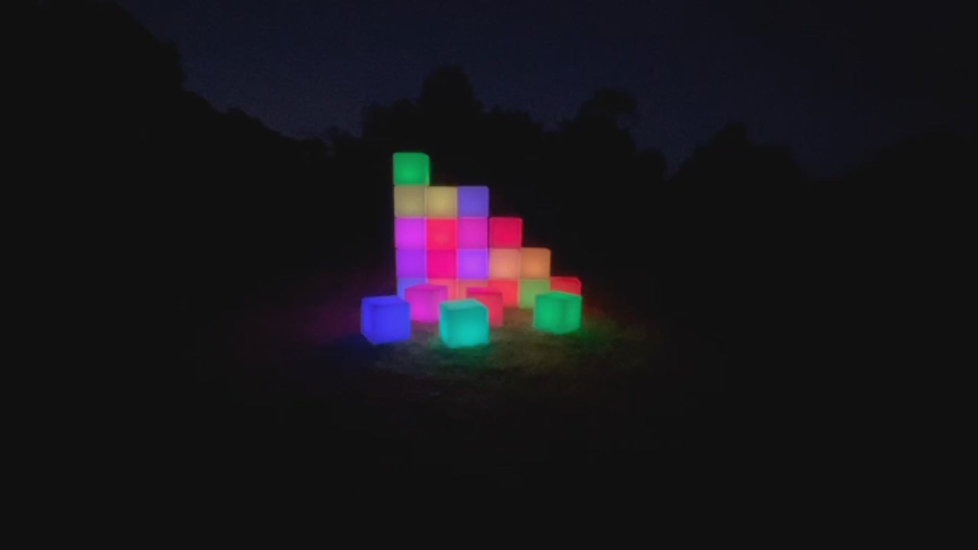 LED Glow Cube Dia: 43cm