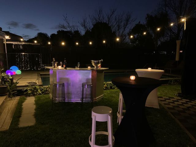 Silver Portable Bar