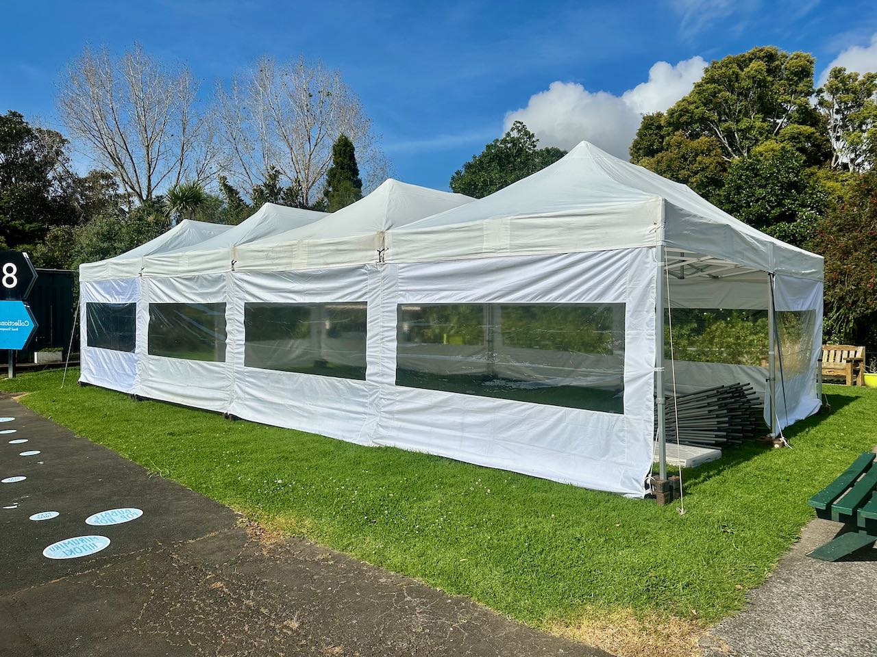 4 x 6x3 KNE Canopies with Pano Walls