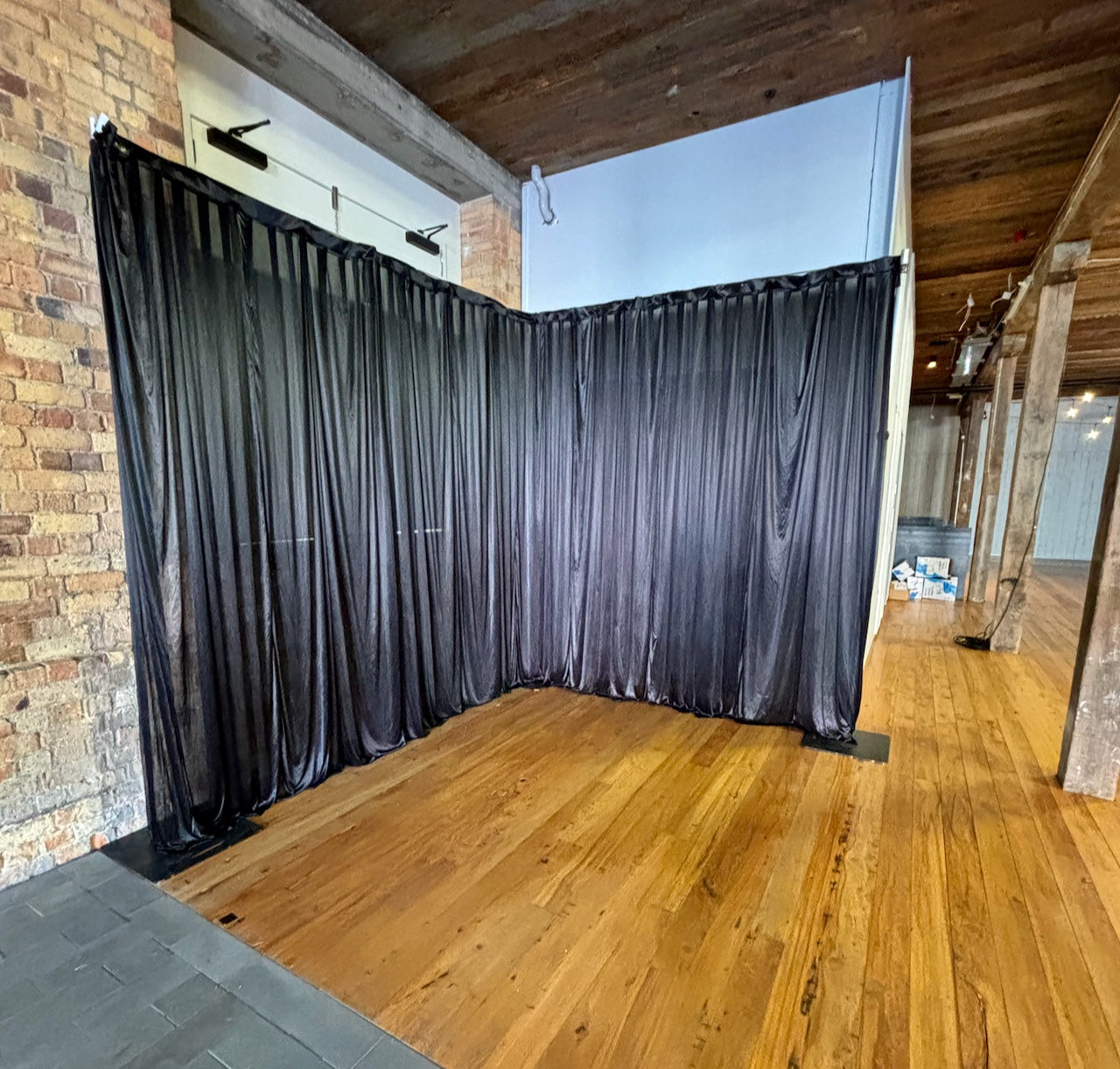 Black Backdrop Curtain Hire