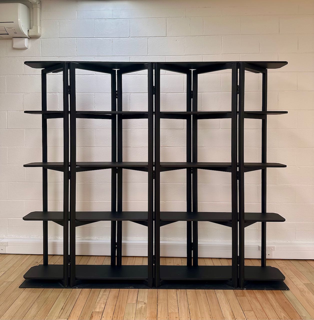 Folding Black Bar Shelving