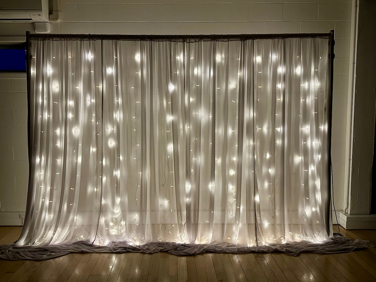White Backdrop Curtain Hire