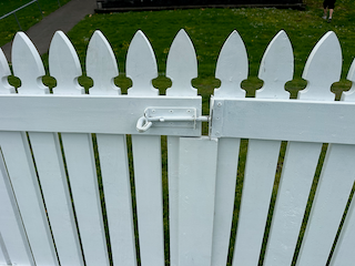 2m White Wooden Picket Gate