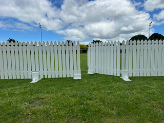 2m White Wooden Picket Gate