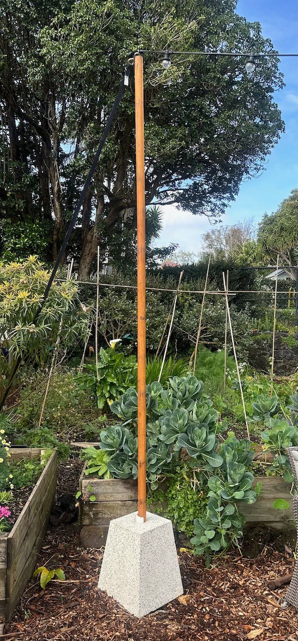 Wooden Festoon Lighting Pole Hire