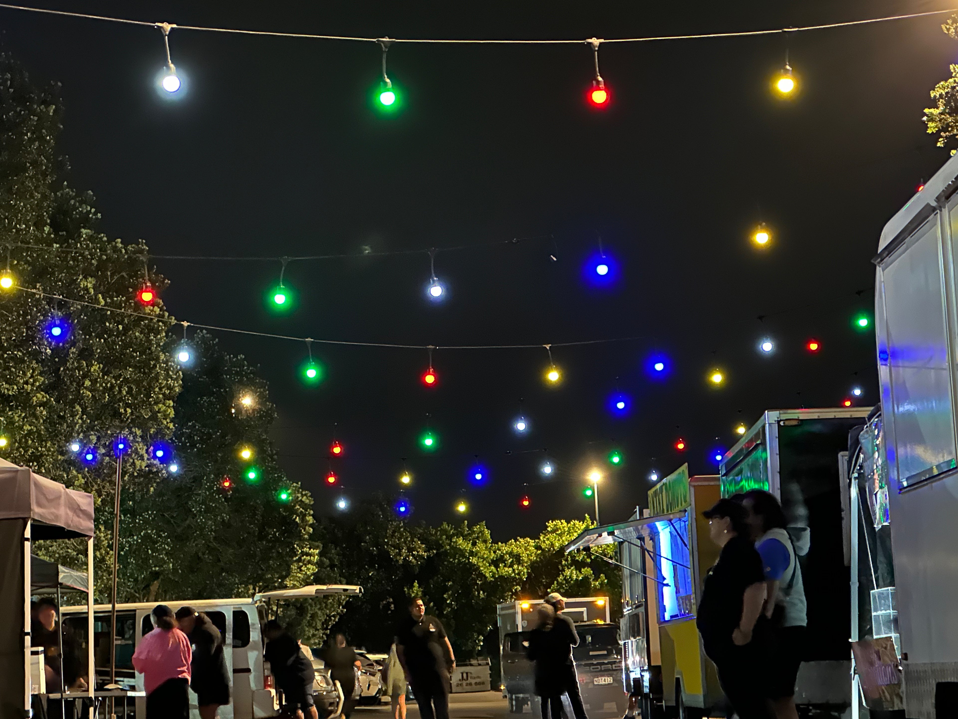 Festoon Lighting Hire - Coloured bulbs