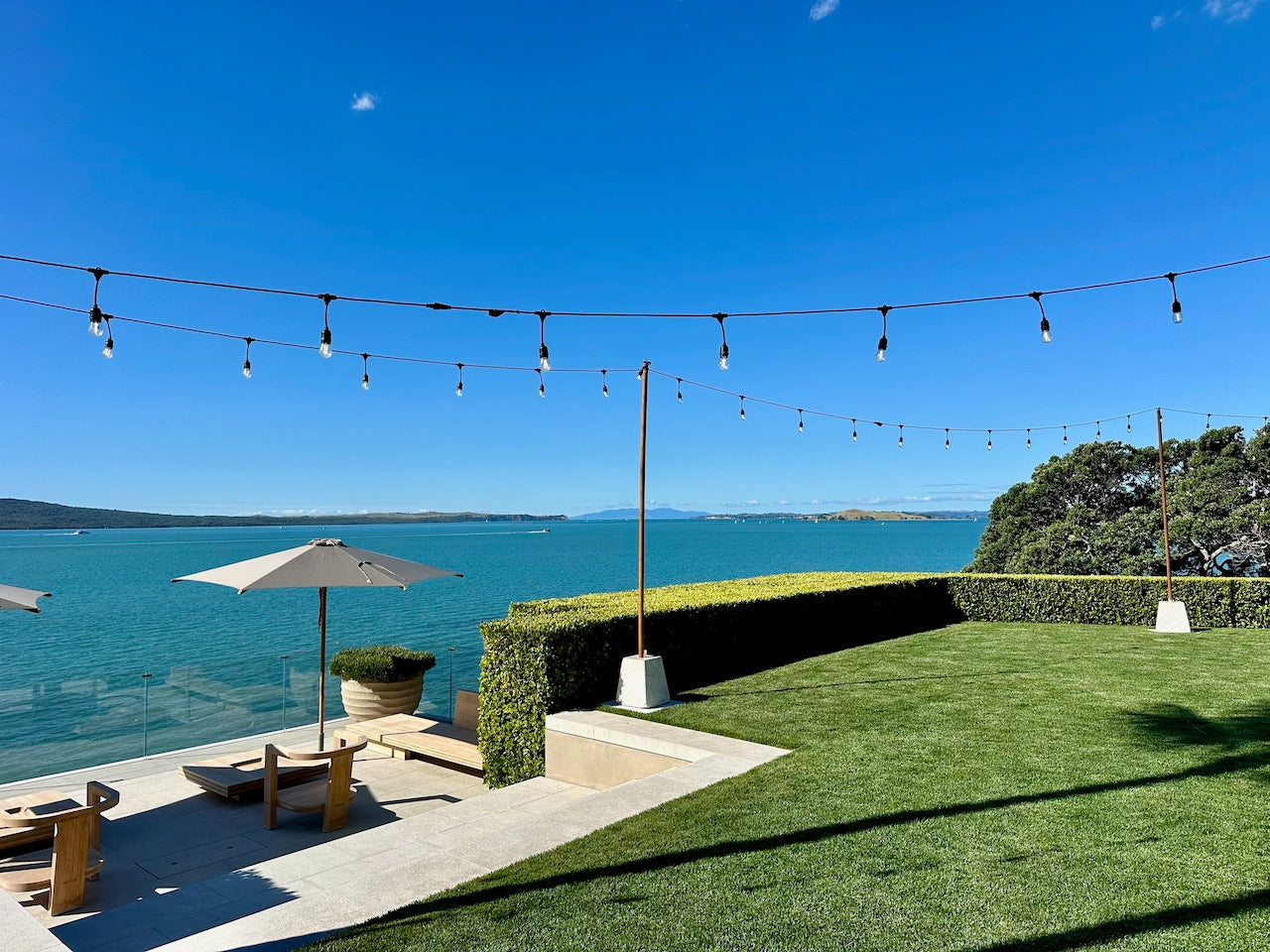 Wooden Festoon Lighting Pole Hire