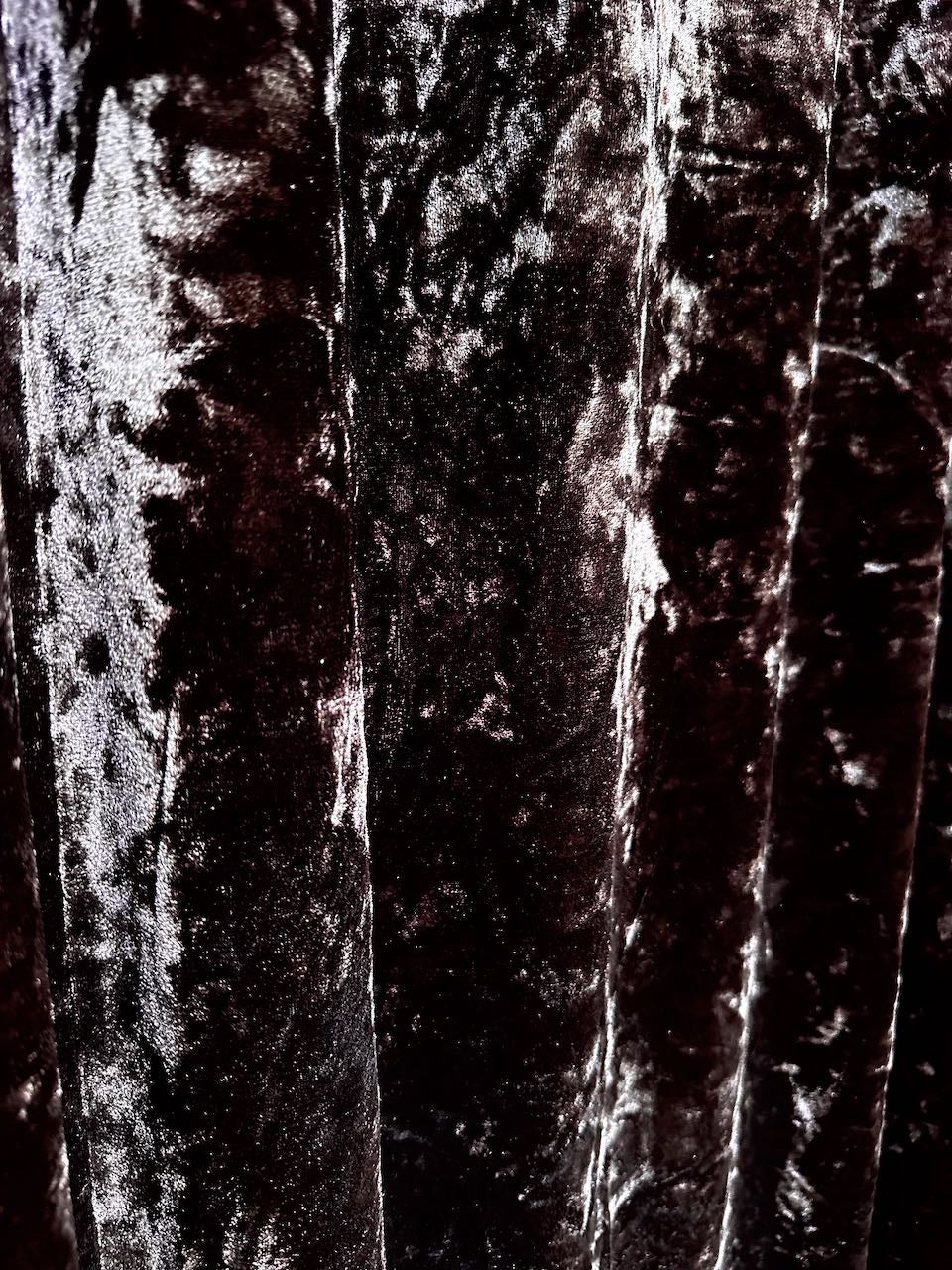 Black Crush Velvet Curtain Hire