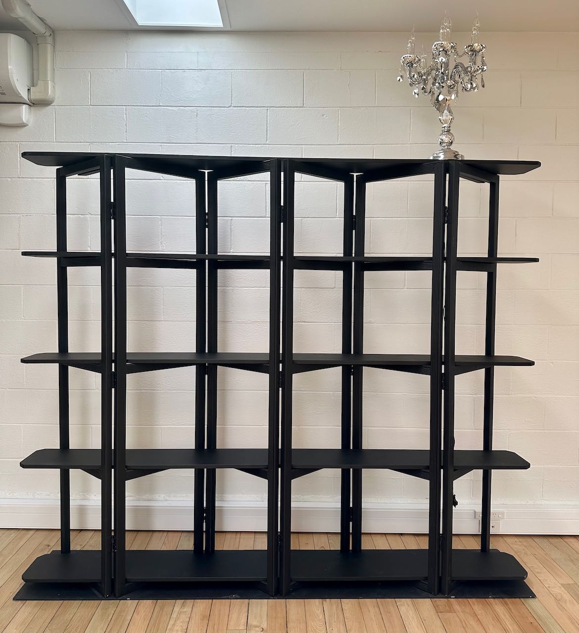 Folding Black Bar Shelving