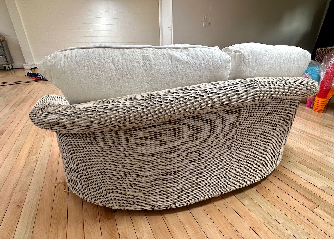 White Cane Sofa Hire