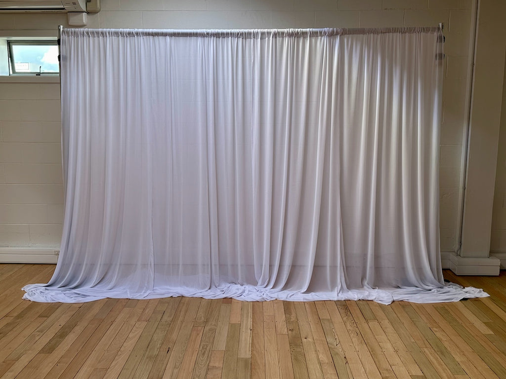 White Backdrop Curtain Hire