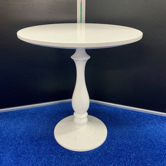 80cm Candlestick Table (White) Hire