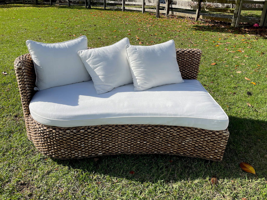 Two-Piece Cane Chaise Sofa Hire