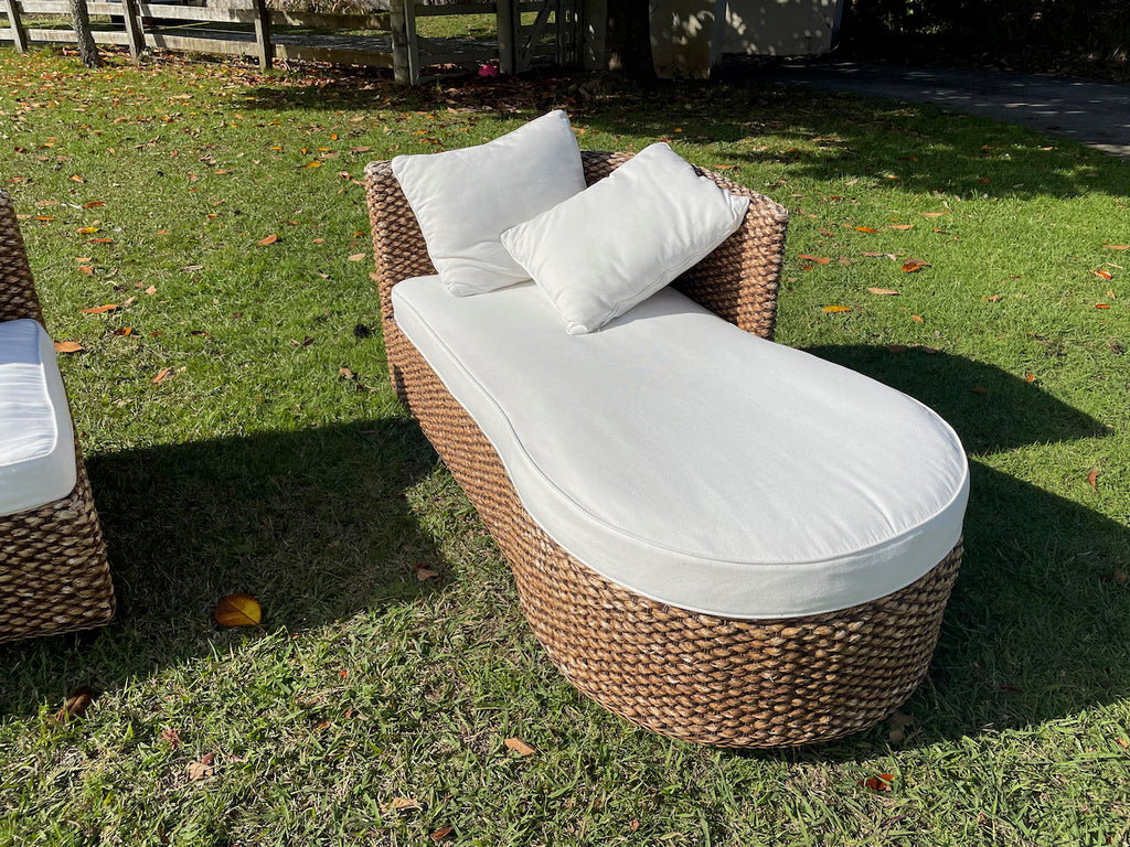 Two-Piece Cane Chaise Sofa Hire