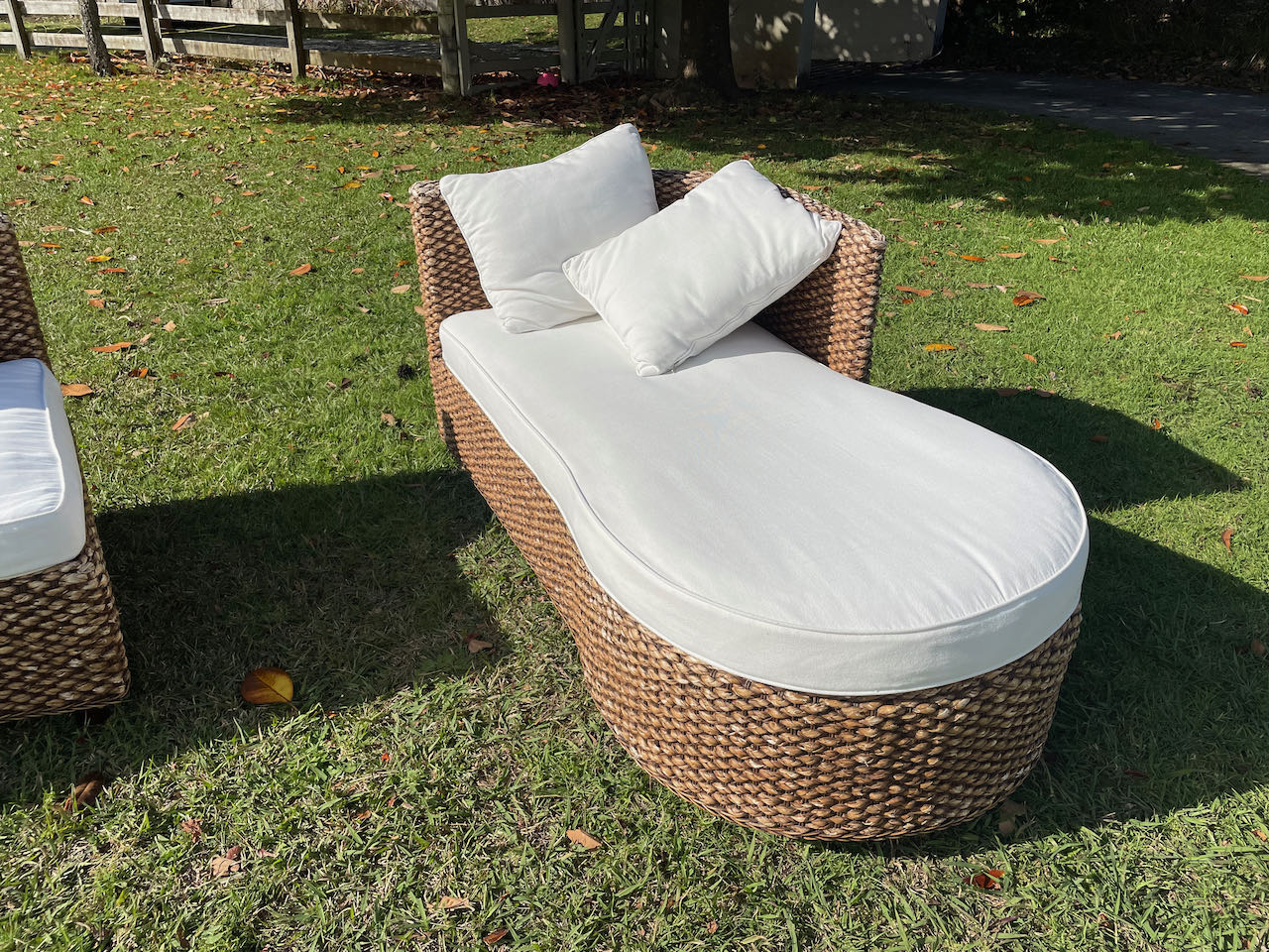 Two-Piece Cane Chaise Sofa Hire