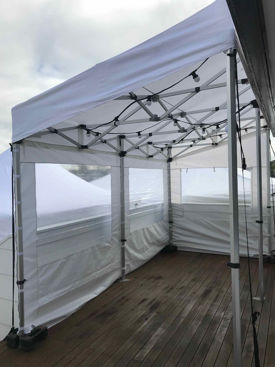 2x4m KNE Awning Includes x 3 Clear window Walls