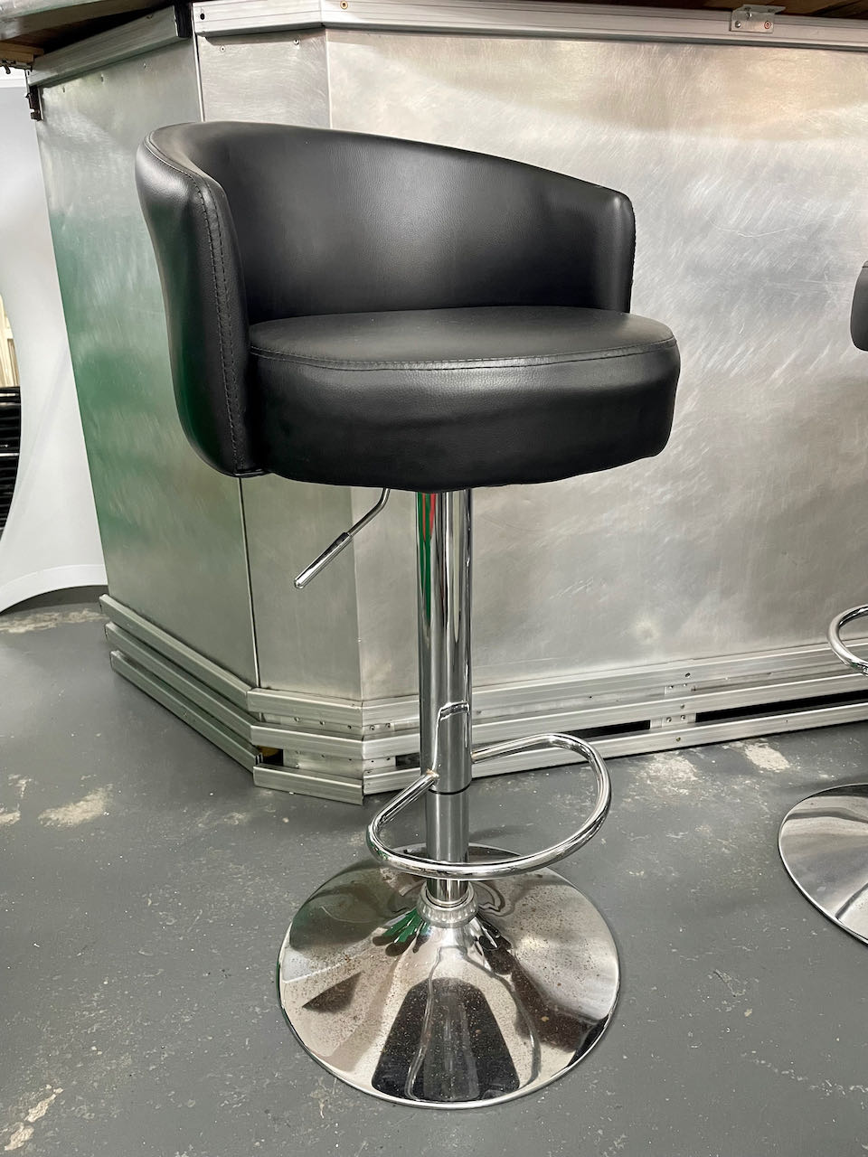 Black Leather Bar Stool Hire