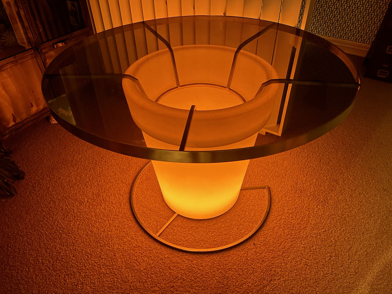 LED / Smoked Glass Table Hire