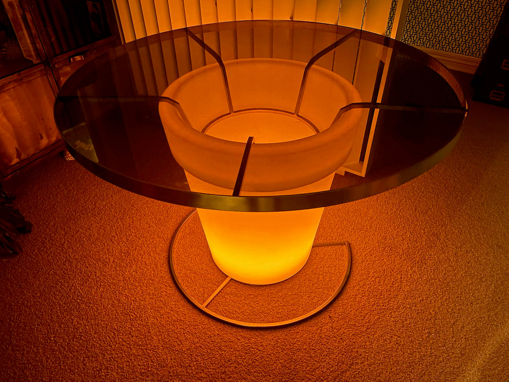 LED / Smoked Glass Table Hire