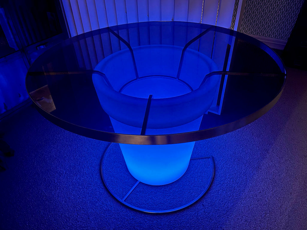 LED / Smoked Glass Table Hire