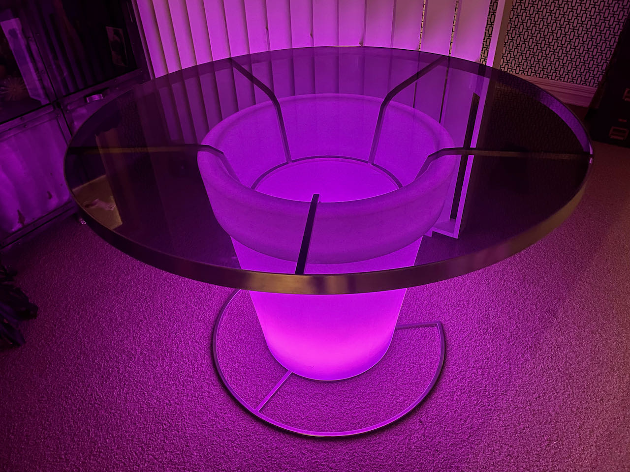 LED / Smoked Glass Table