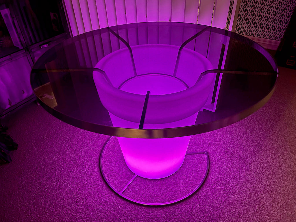 LED / Smoked Glass Table Hire