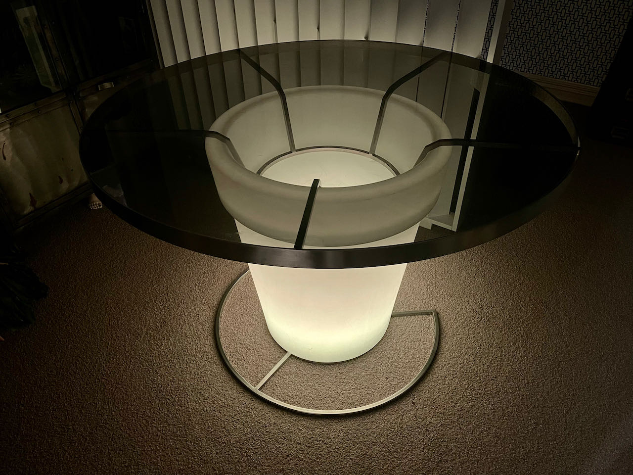 LED / Smoked Glass Table Hire