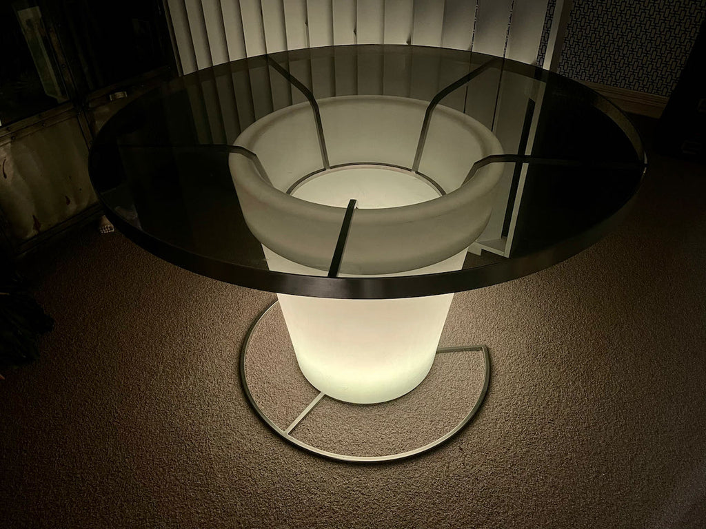 LED / Smoked Glass Table Hire