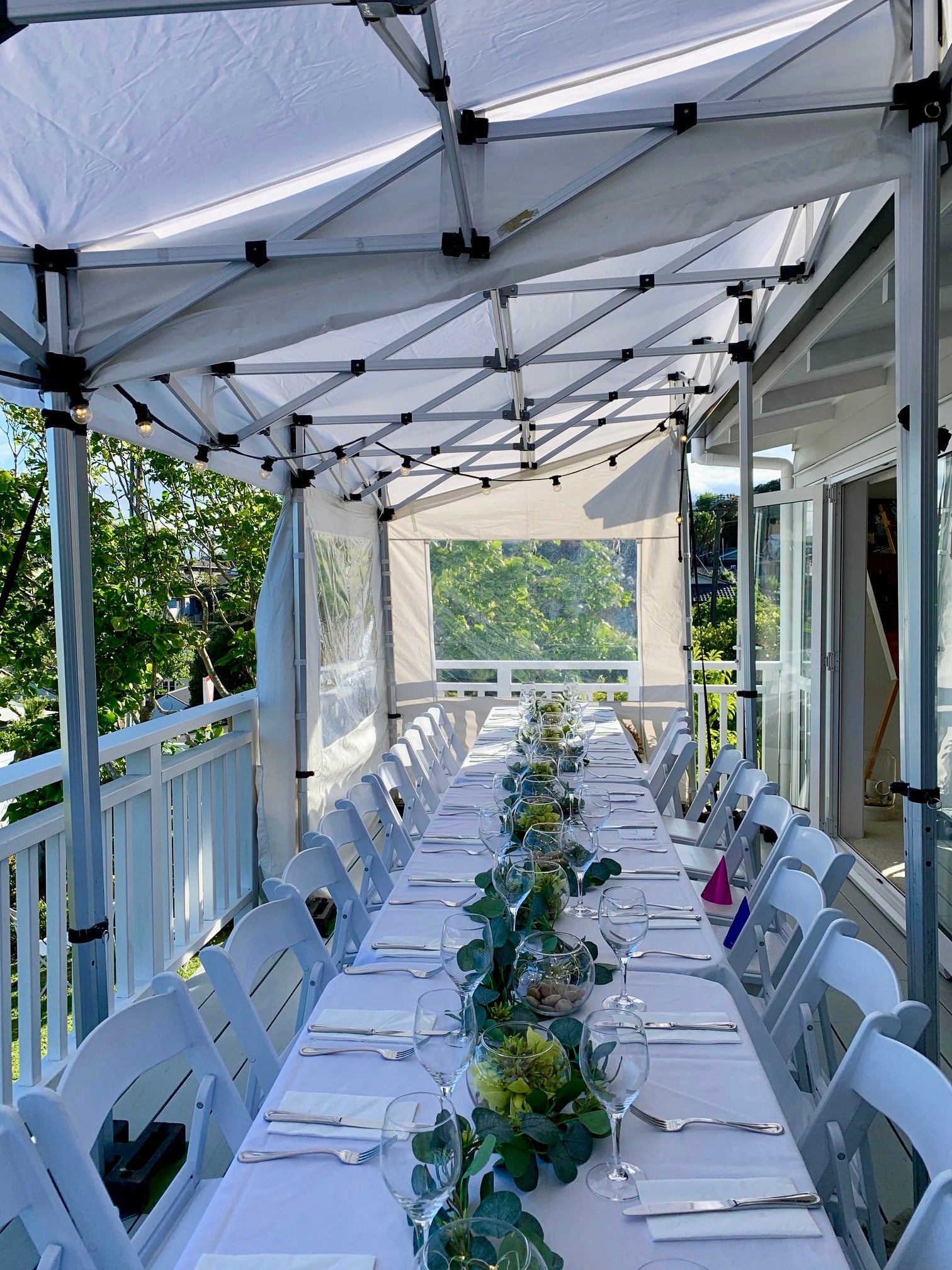 2x4m KNE Awning Includes x 3 Clear window Walls