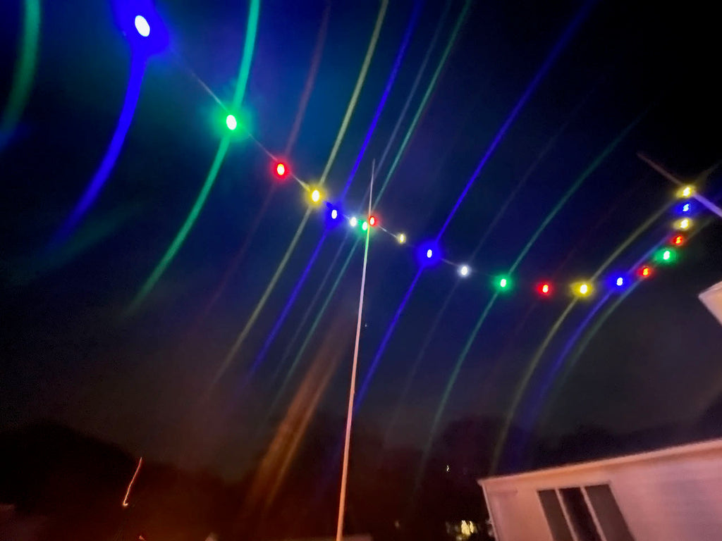 Festoon Lighting Hire - Coloured bulbs