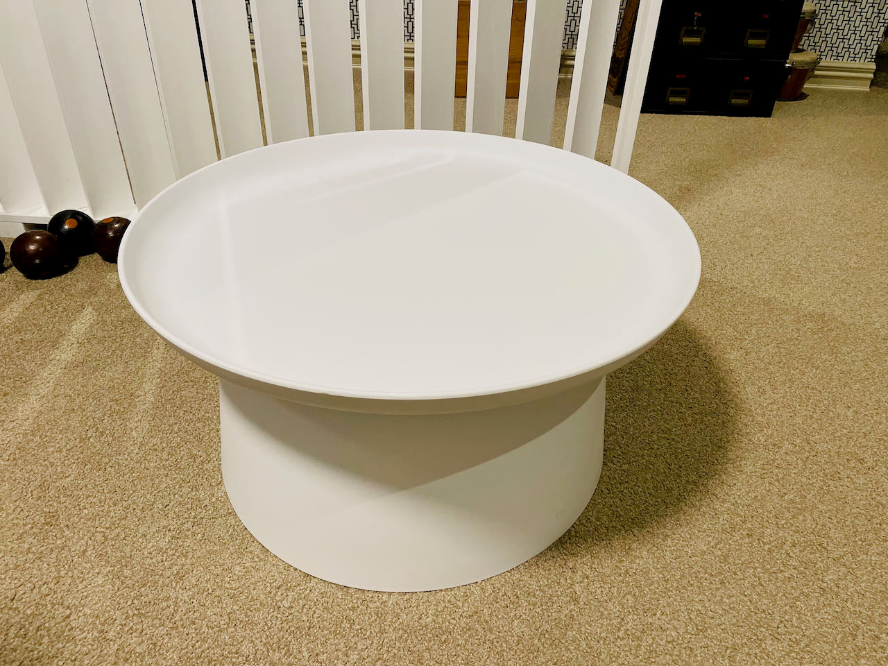 Coffee Table - White, Height: 36cm / Dai: 65cm