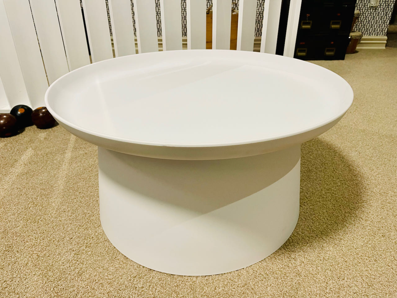 Coffee Table - White, Height: 36cm / Dai: 65cm