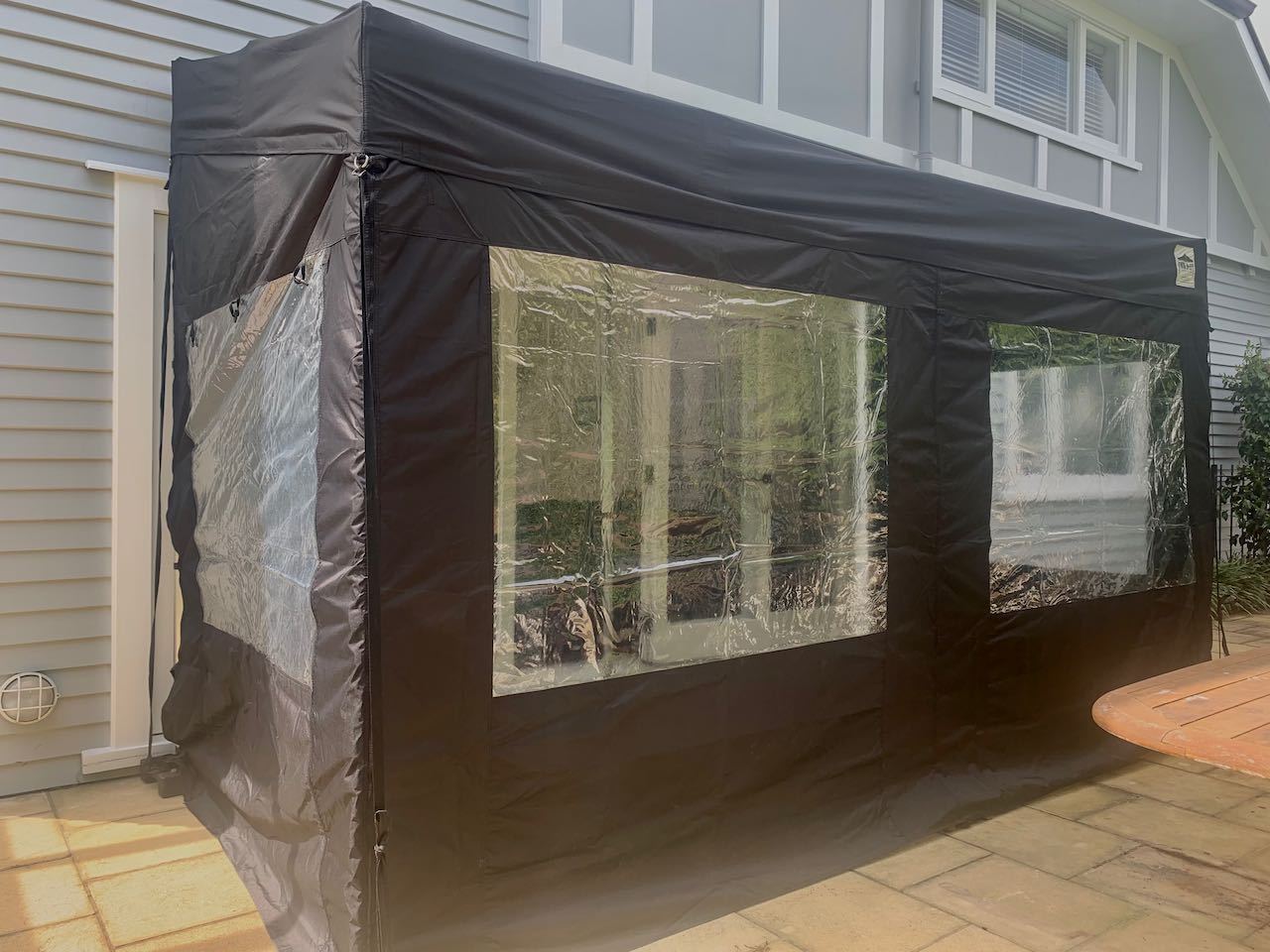 2x4m KNE Awning Includes x 3 Clear window Walls