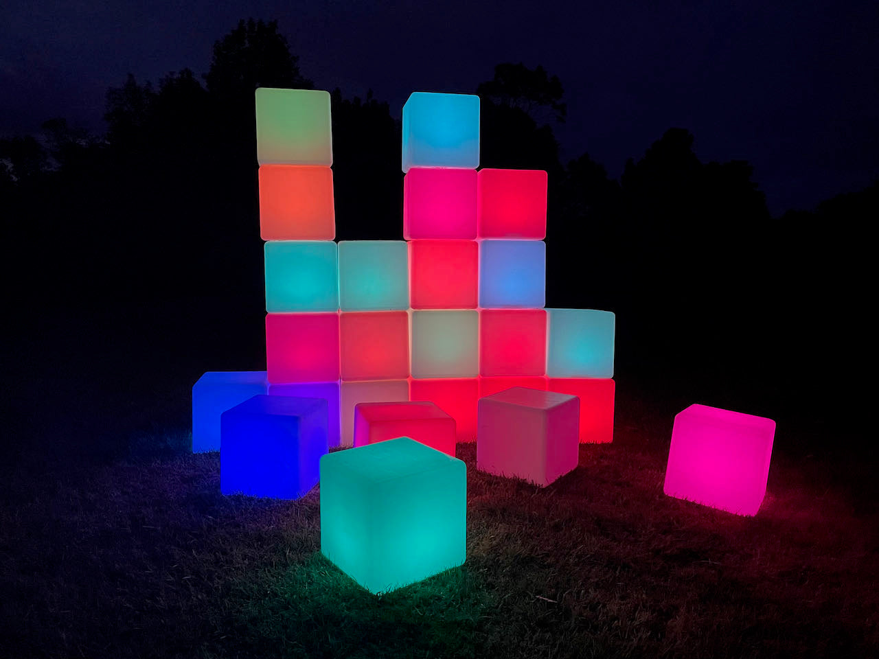 LED Glow Cube Dia: 43cm