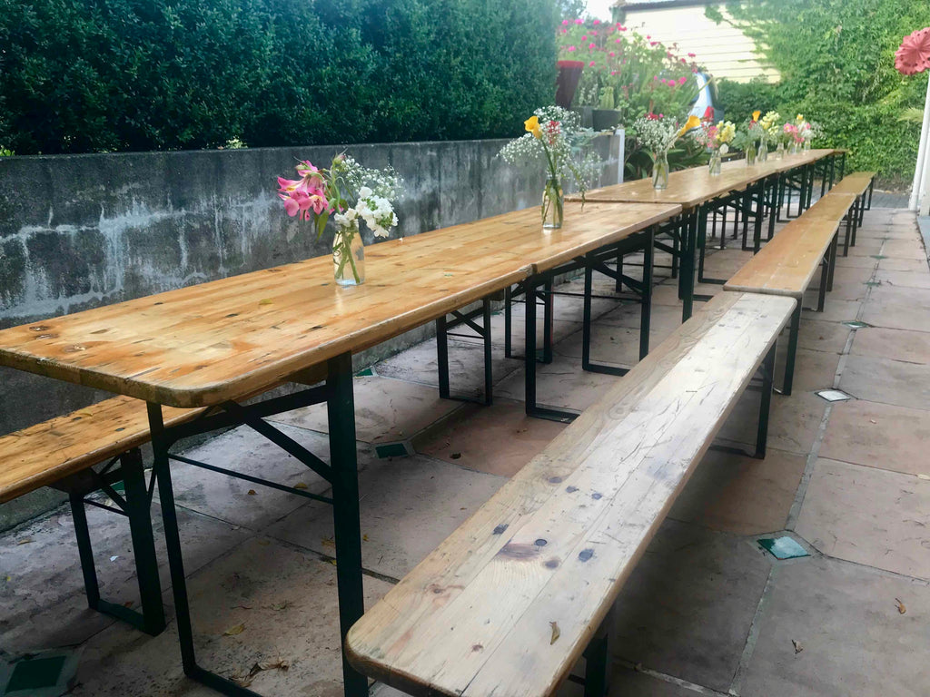 Vintage Table and Bench Set